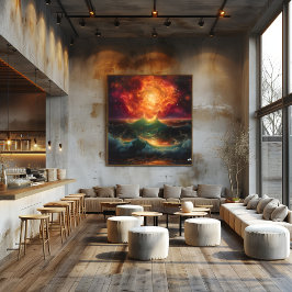 Tormenta Solar: Impresionista y Surrealista Poster