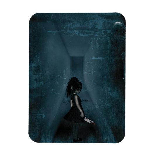 Tormented Gothic Girl Magnet (Vertikal)