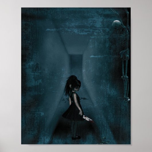 Tormented Gothic Girl Poster (Vorne)