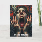 Tormented Woman Haunting Scream Geburtstag Karte (Vorderseite)