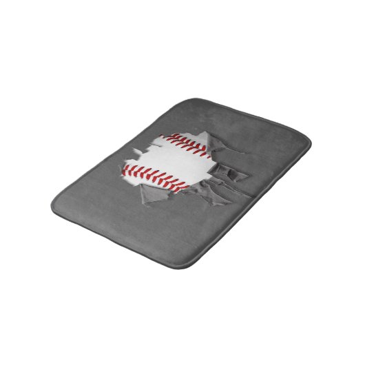 Torn Baseball Badematte (Schrägansicht)