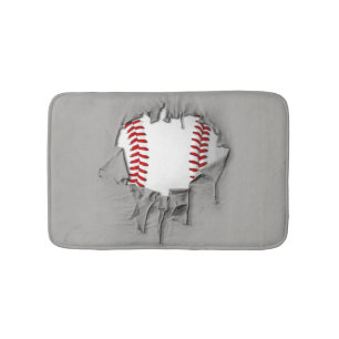 Torn Baseball Bath Mat Badematte