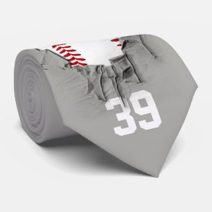 Torn Baseball (dunkel/personalisiert) Krawatte