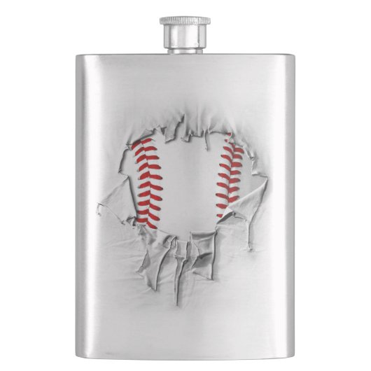 Torn Baseball Flask Flachmann (Vorderseite)