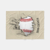 Torn Baseball Fleece Blanket (Vorderseite (Horizontal))