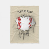 Torn Baseball Fleece Blanket (Vorderseite)