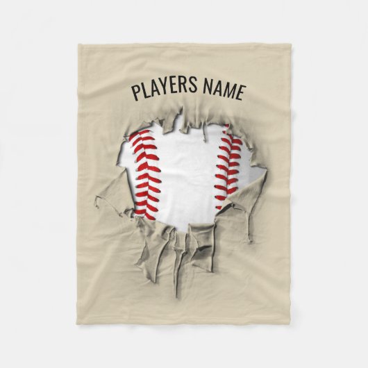 Torn Baseball Fleece Blanket (Vorderseite)