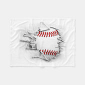 Torn Baseball Fleecedecke (Vorderseite (Horizontal))