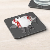 Torn Baseball Getränkeuntersetzer (Linke Seite)