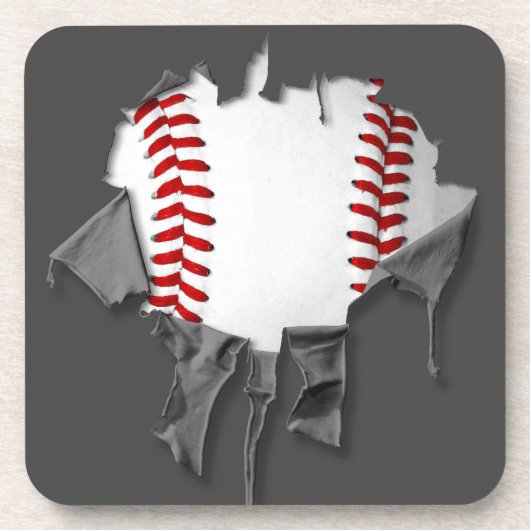 Torn Baseball Getränkeuntersetzer (Vorderseite)