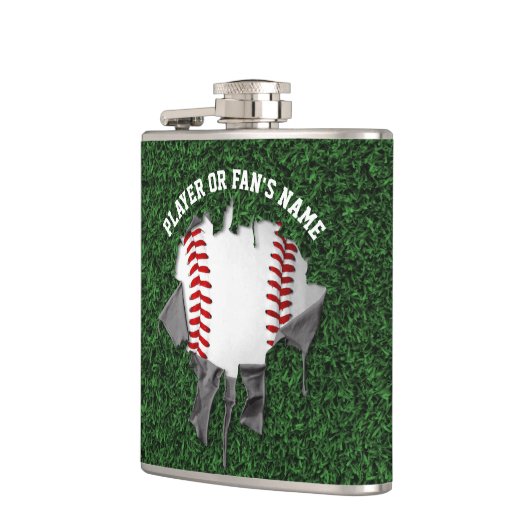 Torn Baseball Hip Flask Flachmann (Links)