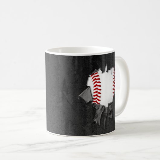 Torn Baseball Kaffeetasse (VorderseiteRechts)