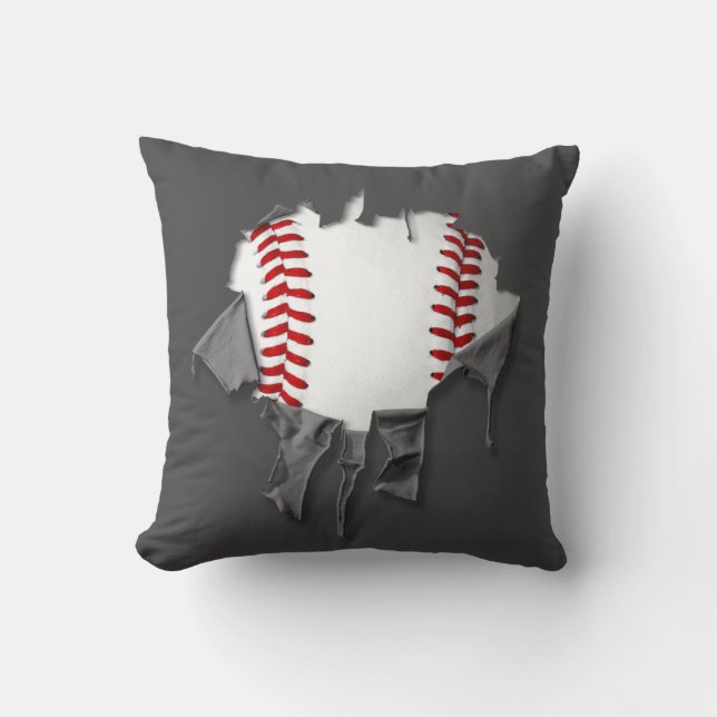 Torn Baseball Kissen (Vorderseite)