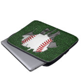 Torn Baseball Laptopschutzhülle (Vorne Knopf)