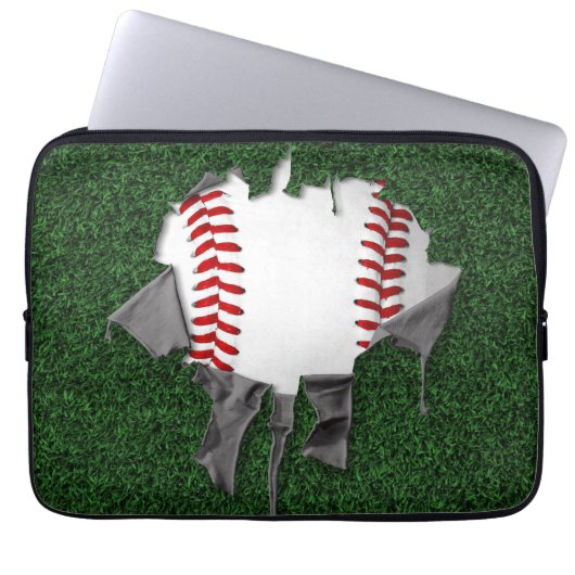 Torn Baseball Laptopschutzhülle (Vorderseite)