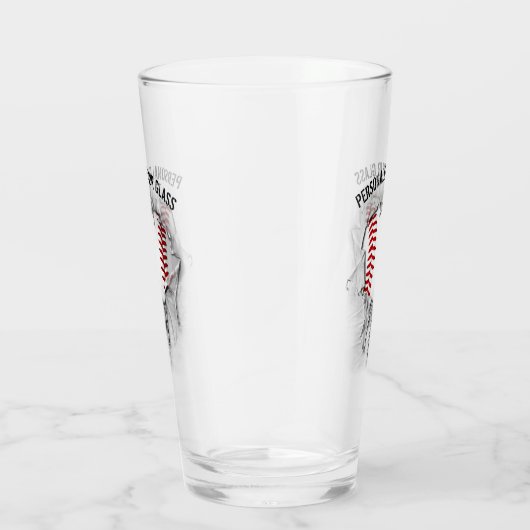 Torn Baseball (Personalisiert) Glas (Rechts)