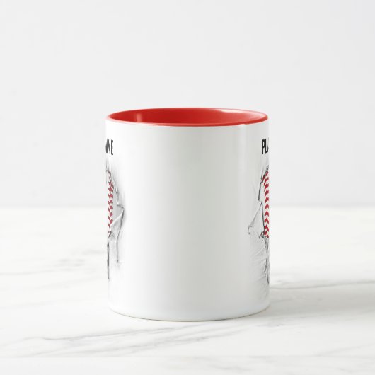 Torn Baseball-Tasse Tasse (Zentrum)