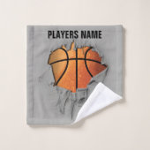 Torn Basketball Badhandtuch Set (Waschlappen)