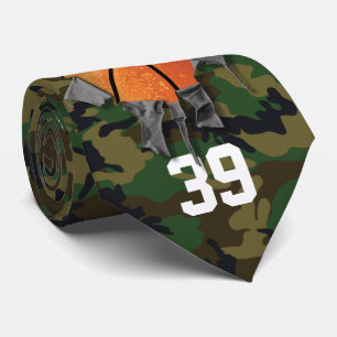 Torn Basketball (Camouflage/personalisiert) Neck T Krawatte
