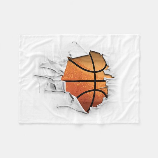 Torn Basketball Fleece Blanket (Vorderseite (Horizontal))