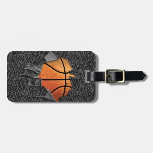 Torn Basketball Gepäckanhänger (Vorderseite horizontal)