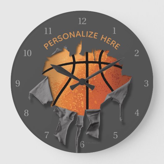 Torn Basketball Große Uhr (Vorderseite)