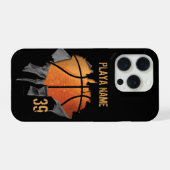 Torn Basketball iPhone Hülle (Rückseite (Horizontal))