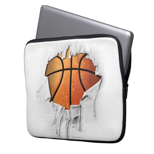 Torn Basketball Laptop Sleeve (Vorderseite Links)