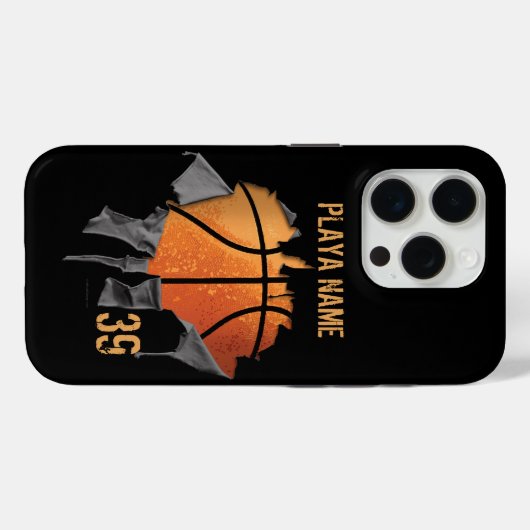 Torn Basketball (Personalisiert) Case-Mate iPhone Hülle (Rückseite (Horizontal))