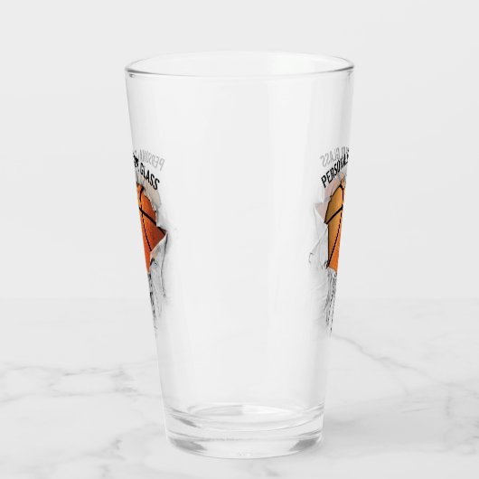 Torn Basketball (Personalisiert) Glas (Links)