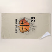 Torn Basketball Strandtuch (Vorderseite)