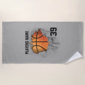 Torn Basketball Strandtuch (Vorderseite)