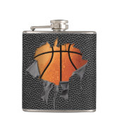 Torn Basketball (strukturiert) Flachmann (Vorderseite)