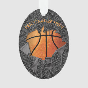 Torn Basketball (strukturiert) Ornament