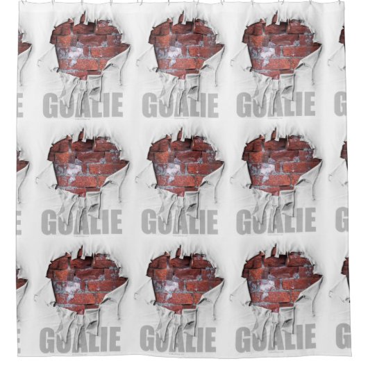 Torn Brick Wall Goalie (Fußball) Duschvorhang (Vorderseite)