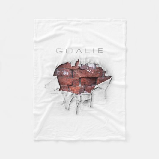 Torn Brick Wall Goalie (Fußball) Fleecedecke (Vorderseite)