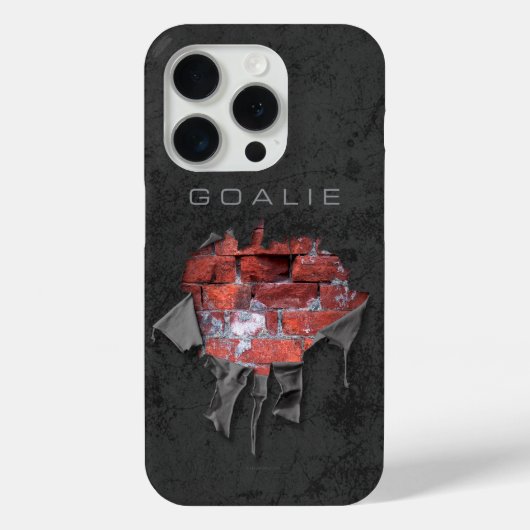 Torn Brick Wall Goalie (Hockey) Case-Mate iPhone Hülle (Rückseite)