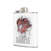Torn Brick Wall Goalie (Hockey) Flachmann (Links)