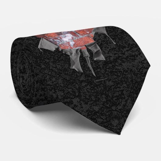 Torn Brick Wall Goalie (Hockey) Krawatte (Gerollt)