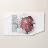 Torn Brick Wall Soccer Goalie Badehandtuch Set (Handtuch)