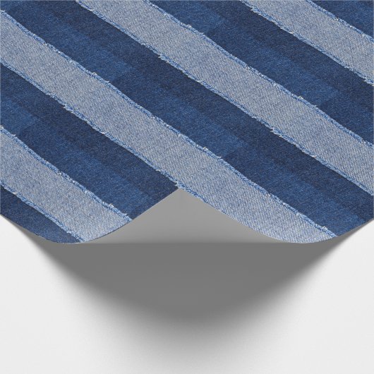 Torn denim: blauer Jeans Stoff. Geschenkpapier (Ecke)