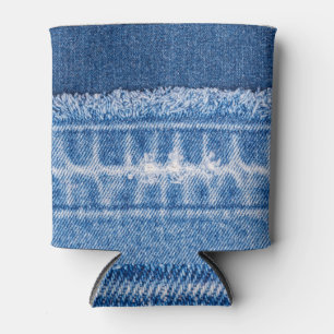 Torn Denim: Doppelblauer Jeans Frame Dosenkühler