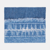 Torn Denim: Doppelblauer Jeans Frame Fleecedecke (Vorderseite (Horizontal))