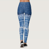 Torn Denim: Doppelblauer Jeans Frame Leggings (Rückseite)