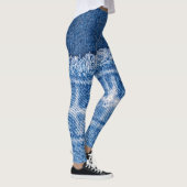 Torn Denim: Doppelblauer Jeans Frame Leggings (Rechts)