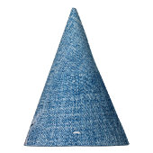 Torn denim Stoff Textur, blaue Farben. Partyhütchen (Rechts)