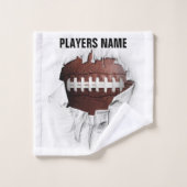 Torn Football Badhandtuch Set (Waschlappen)