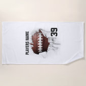 Torn Football Beach Handtuch (Vorderseite)