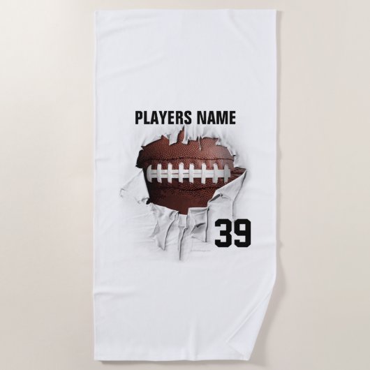 Torn Football Beach Handtuch (Vorderseite)