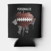 Torn Football Black Can Cooler Dosenkühler (Vorderseite)
